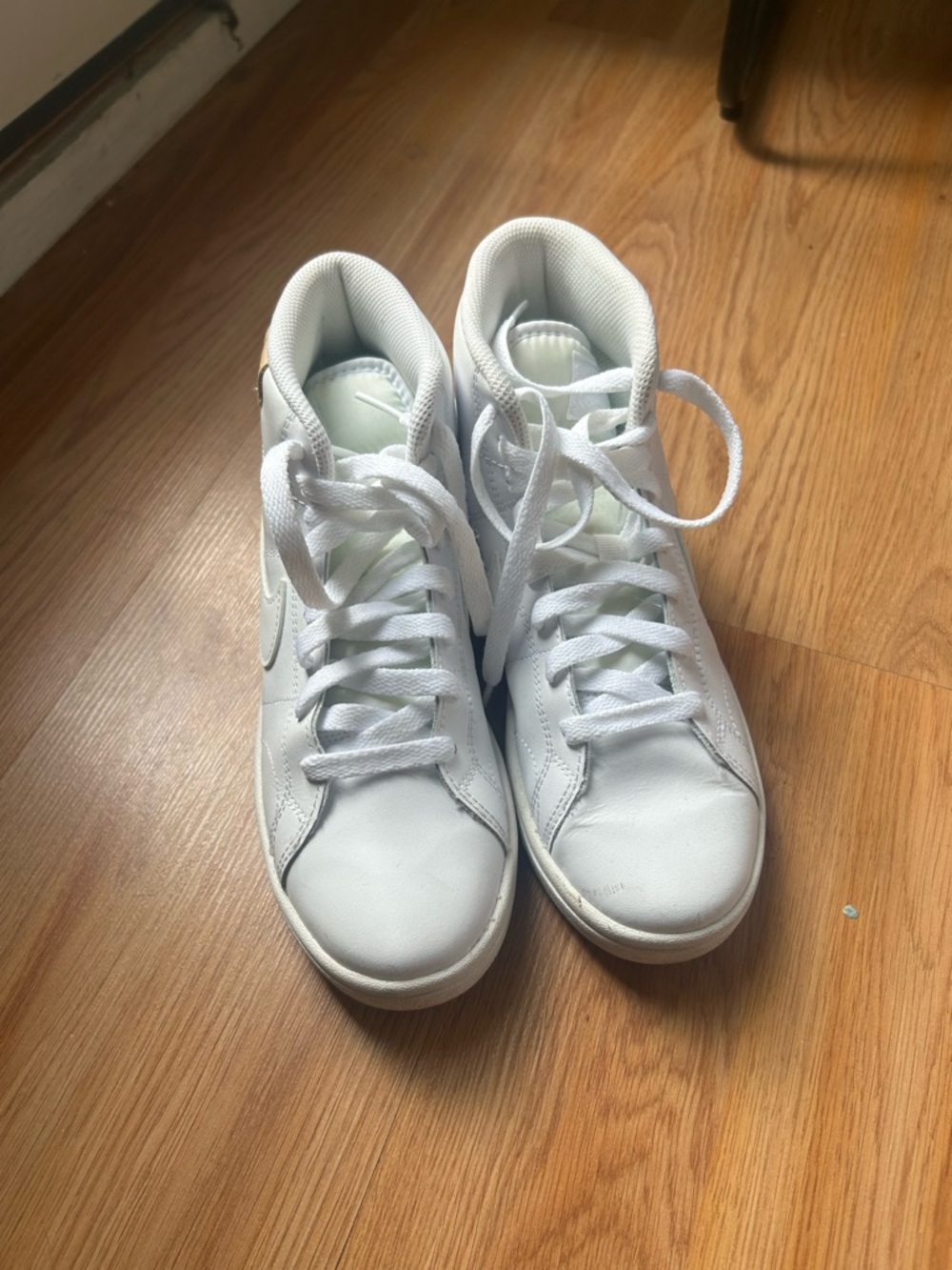 Nike White Leather Low-Top Sneakers